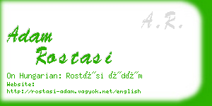 adam rostasi business card